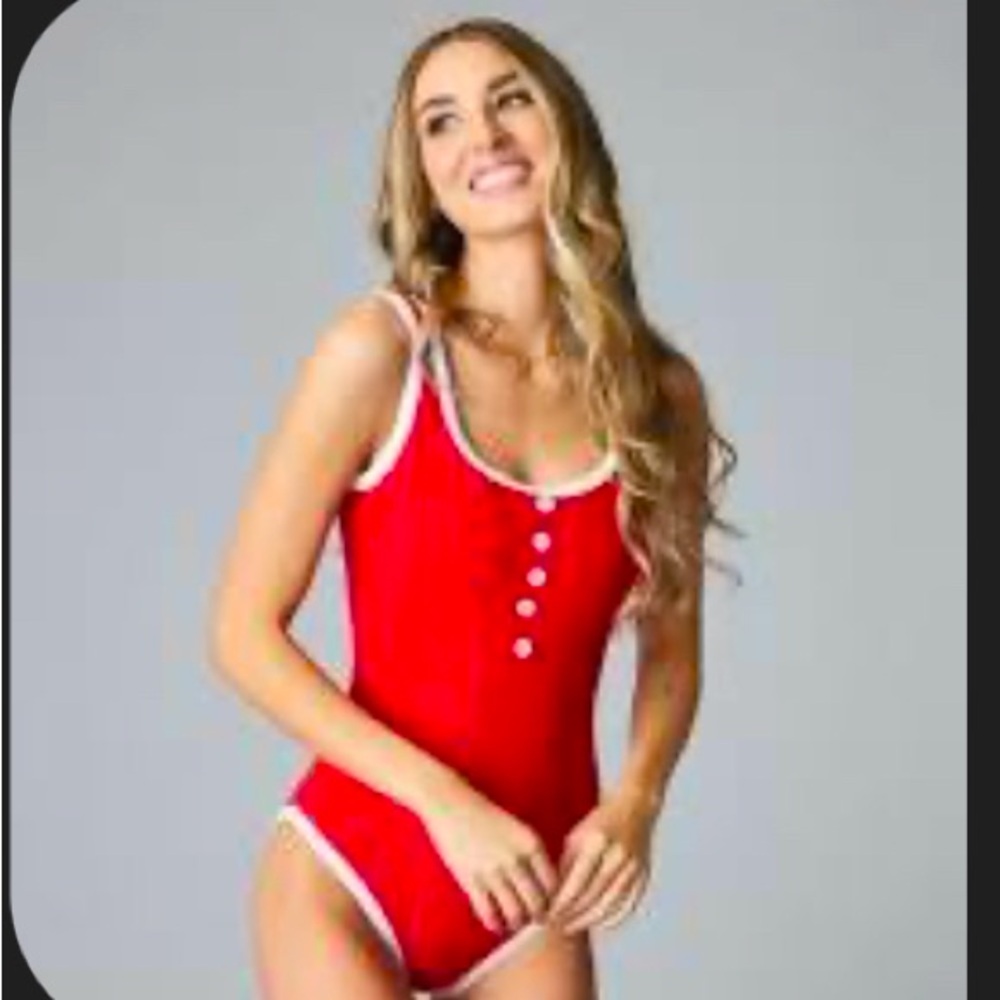 Downeast Basics Red Swimsuit
